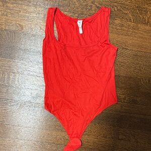 Lululemon Red Sleeveless Bodysuit
